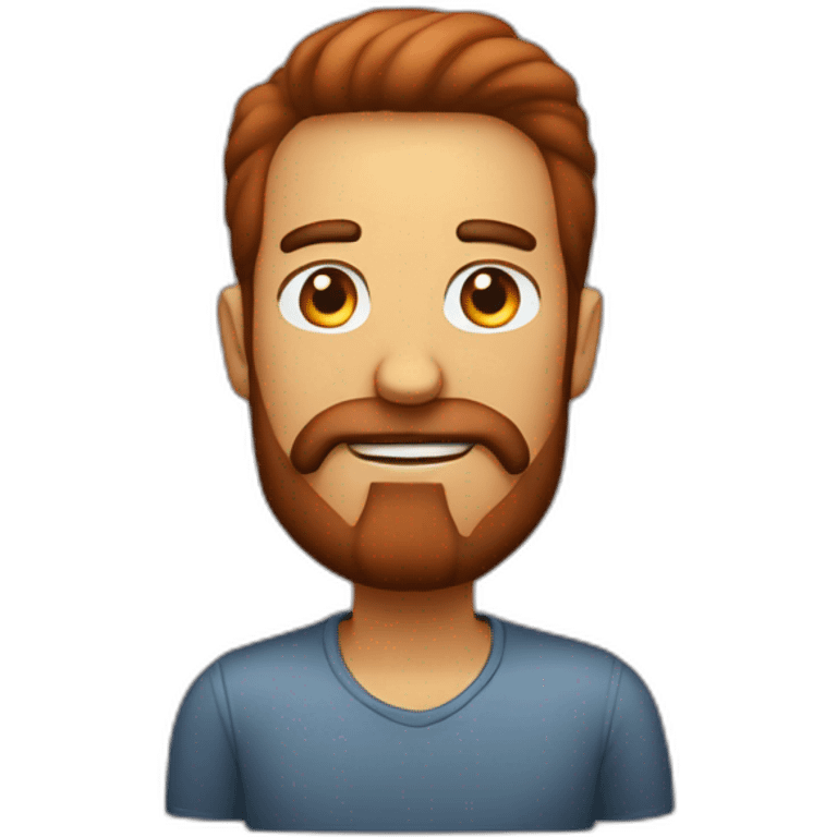 Hombre pelirrojo con una barba larga emoji