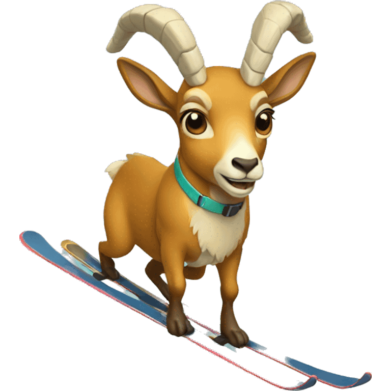 Chamois skiing emoji