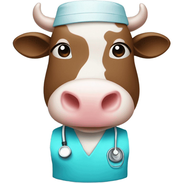 Cow in scrubs emoji