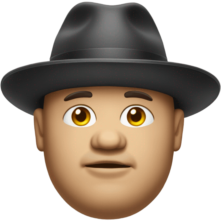 fat man wearing a hat emoji