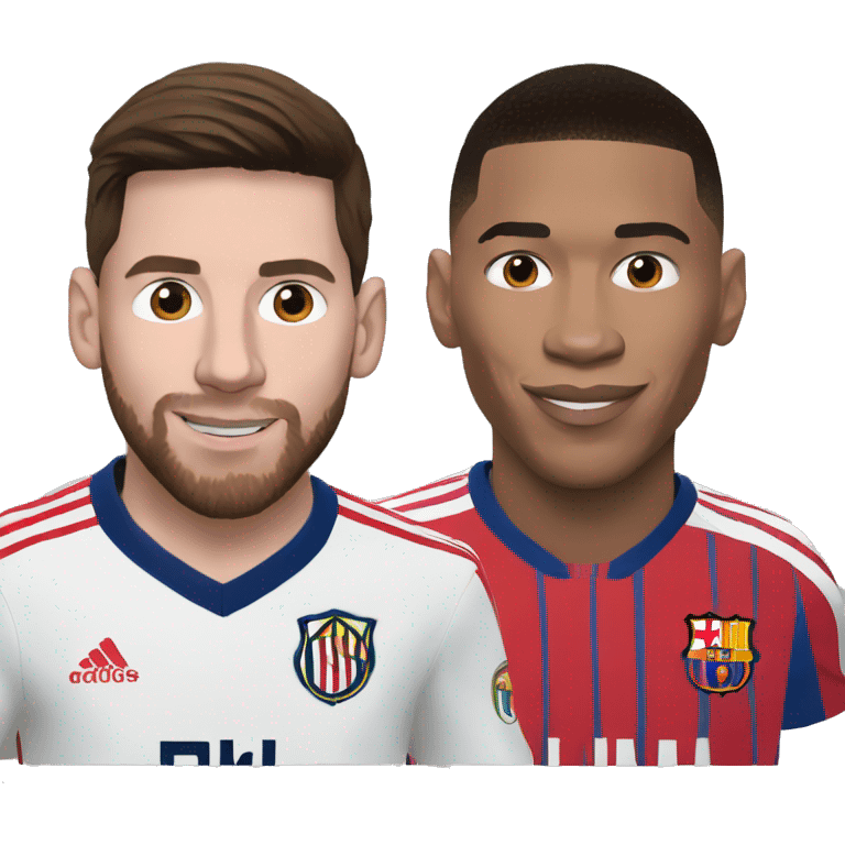 Messi and mbappe  emoji