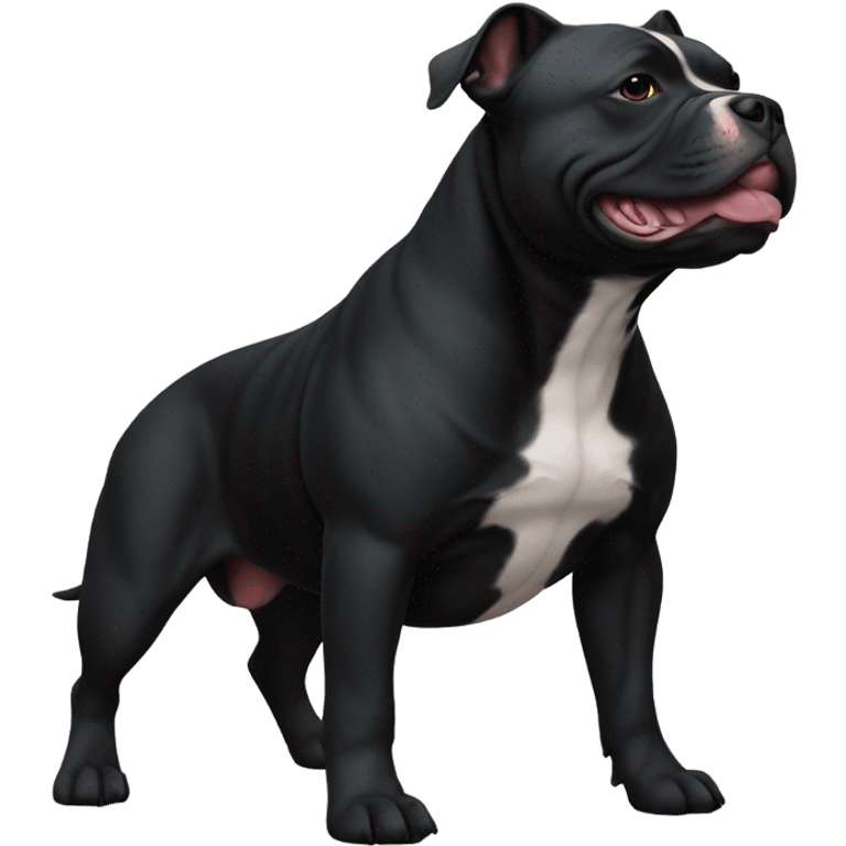 black american bully with black nose emoji