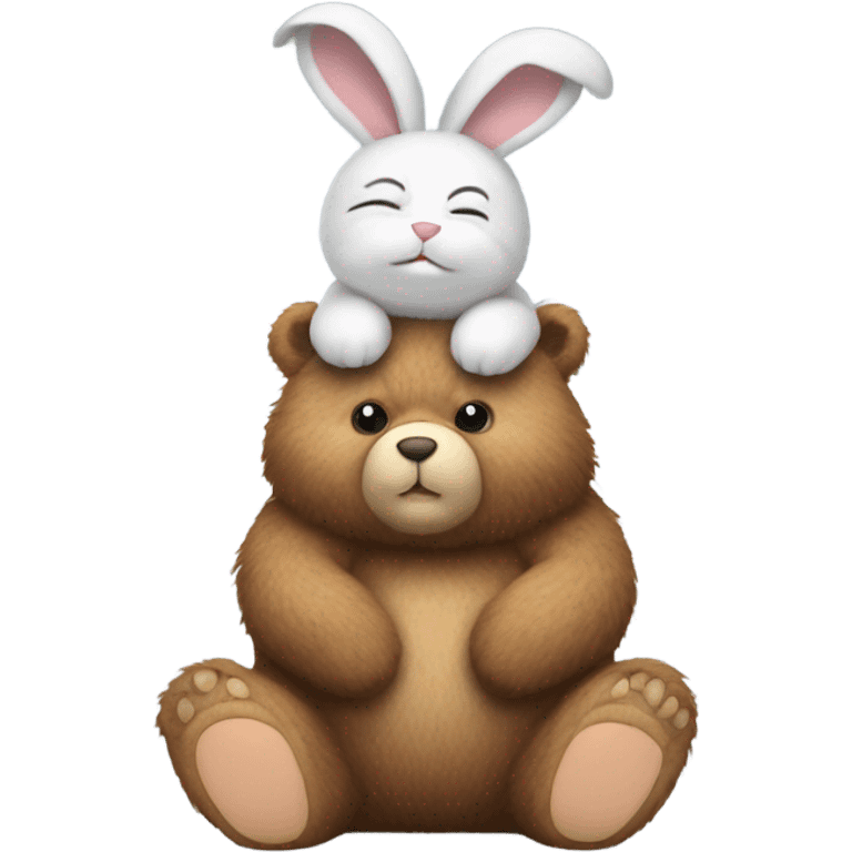 bunny on bear head emoji