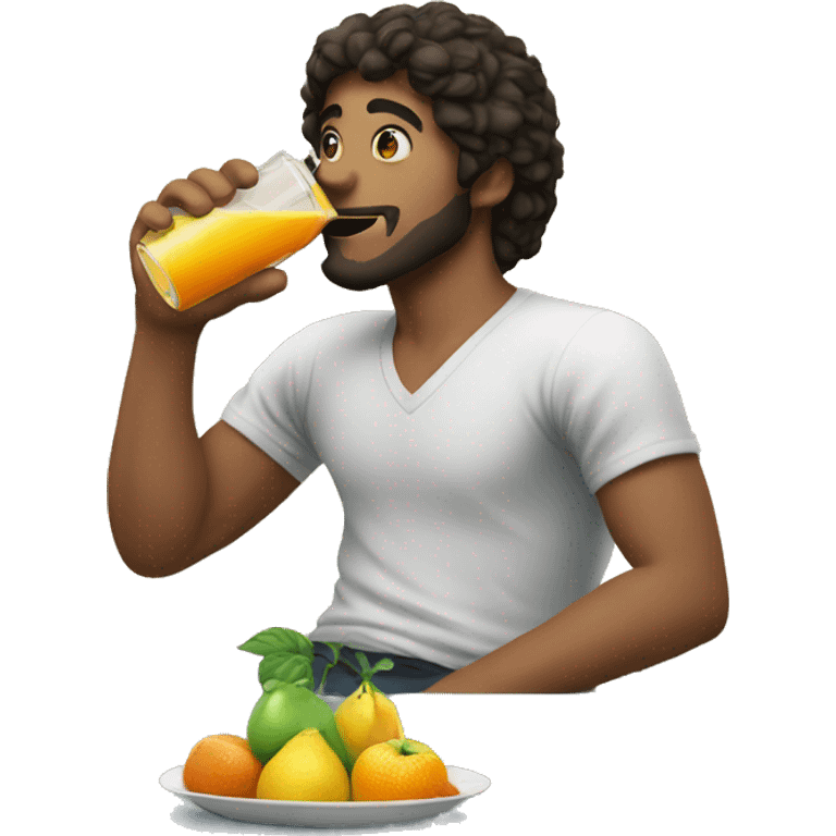 amir drinking juice emoji