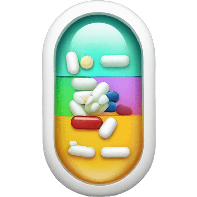 pill with vitamin IQ text emoji