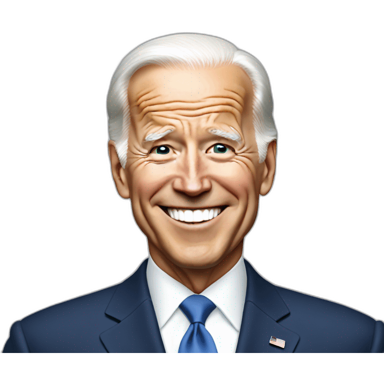 President Biden very happy emoji