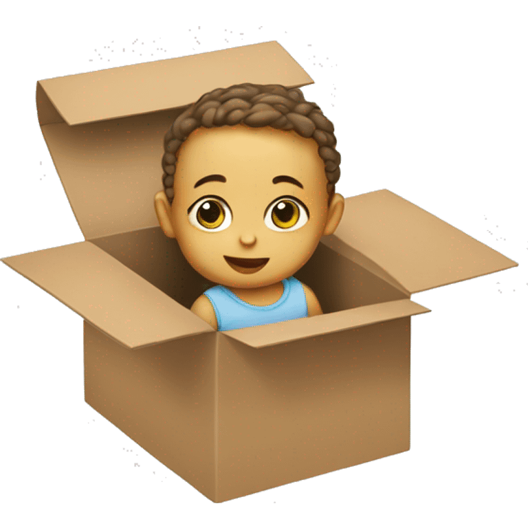 baby coming from the box emoji