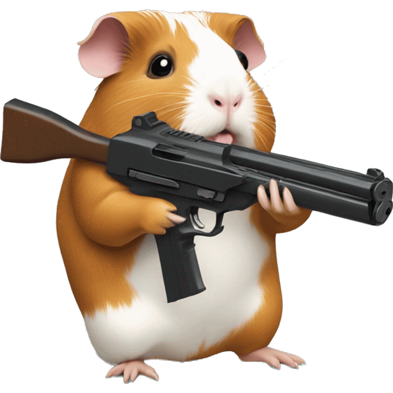 guinea pig with a gun emoji