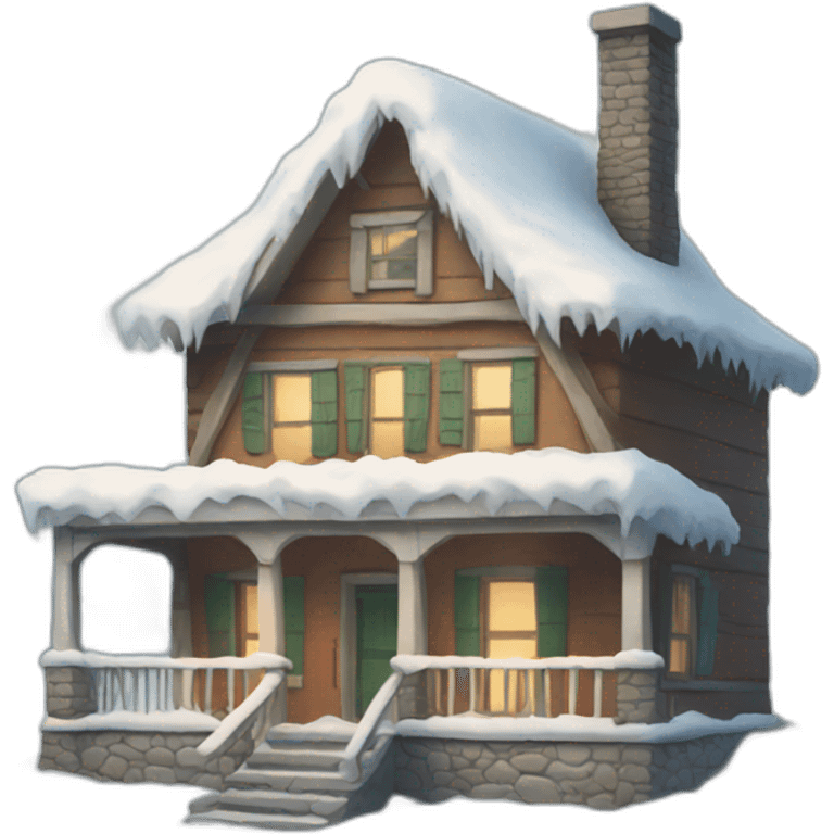 winter house emoji