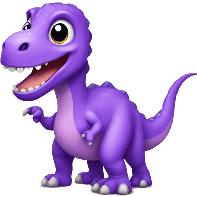 Cute purple dinosaur emoji