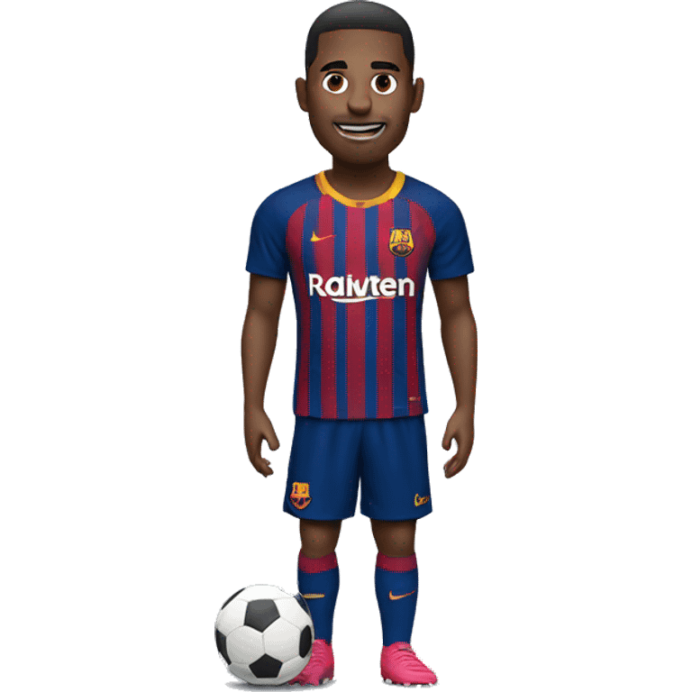 Football player with barça kit emoji