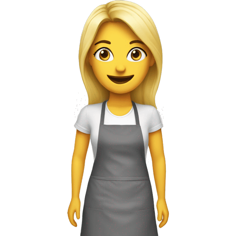 Funny girl apron  emoji