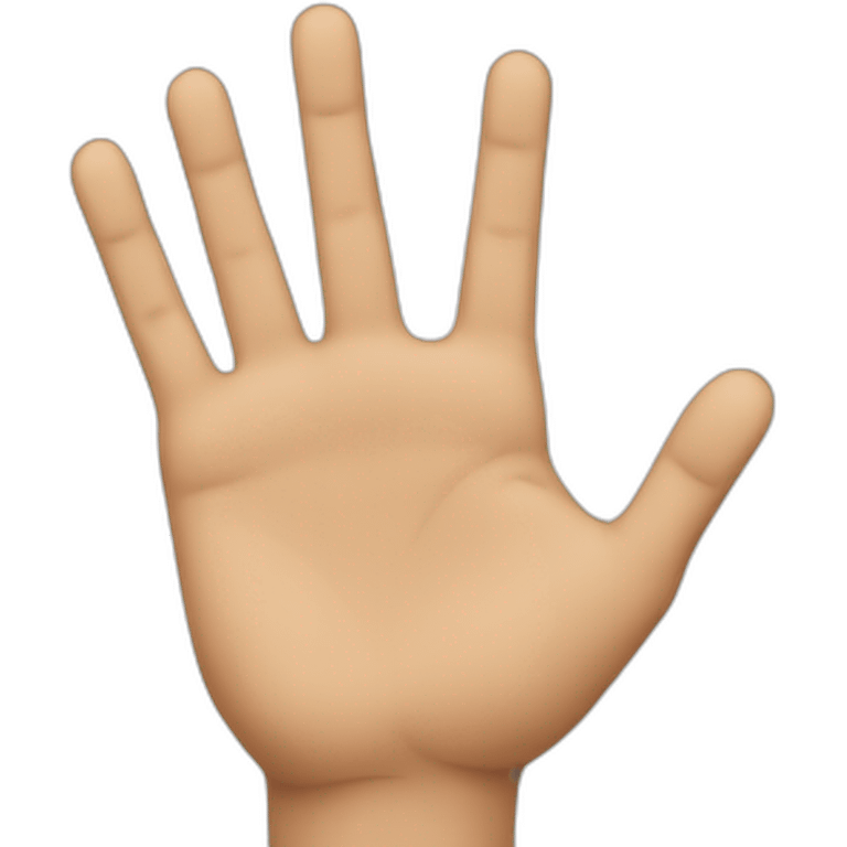 back of hand with four fingers emoji