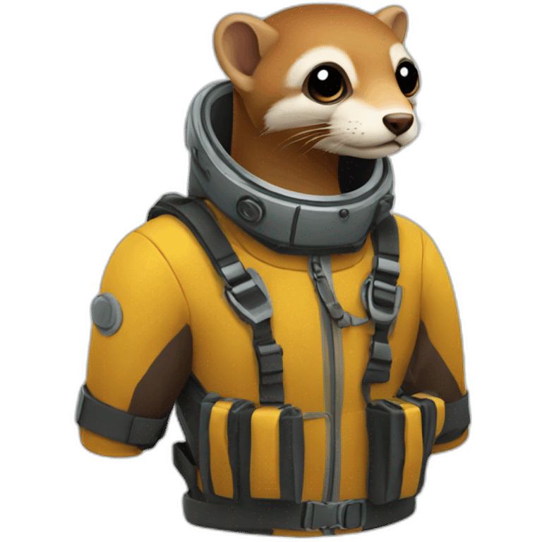 Weasel wearing rubber diving suit emoji