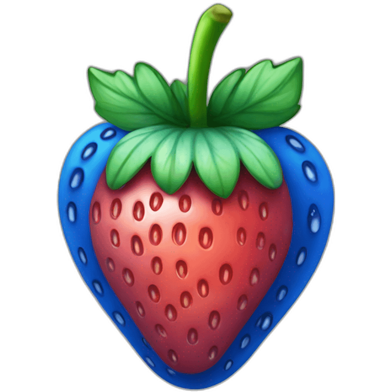 blue strawberry emoji