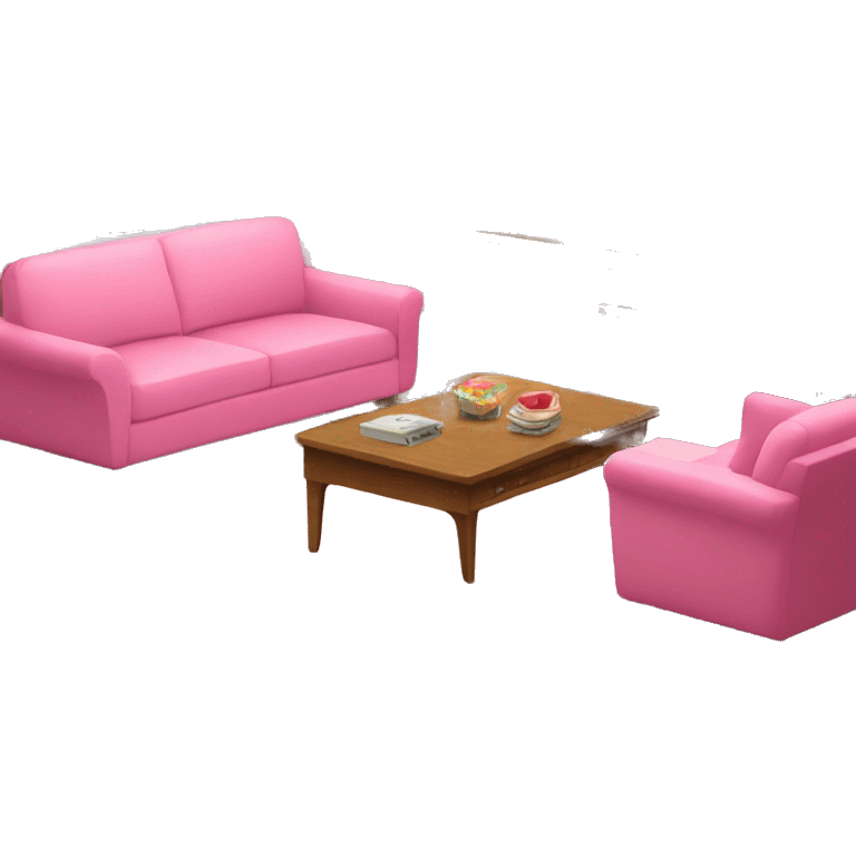 Pink pretty Living room, sofa, tv, table emoji