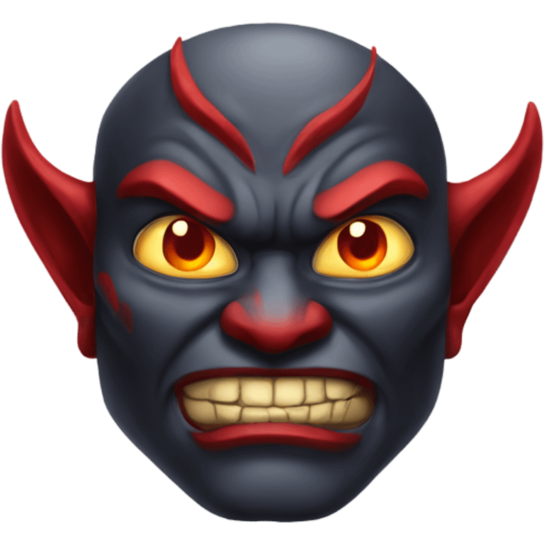 Oni with a lustrous power red eyes strong emoji