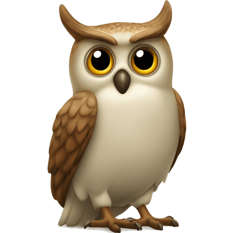 Hibou avec une lettre dans la bouche emoji