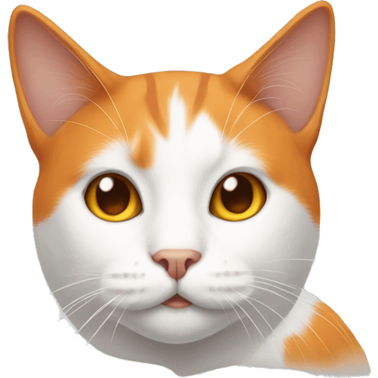 white and orange cat emoji