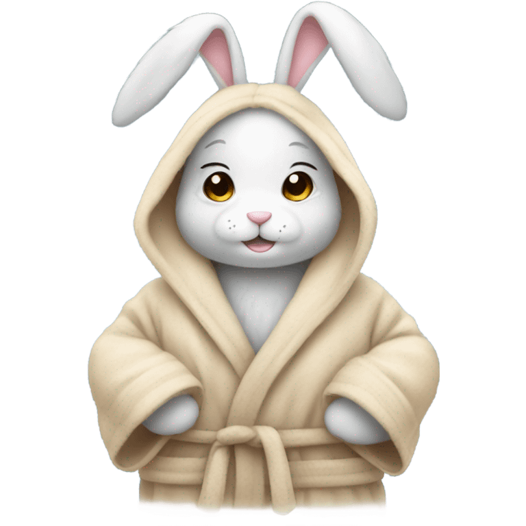 bunny in a robe emoji