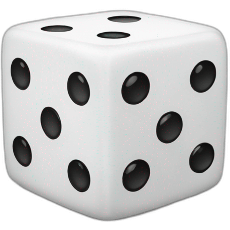 white dice black dots emoji