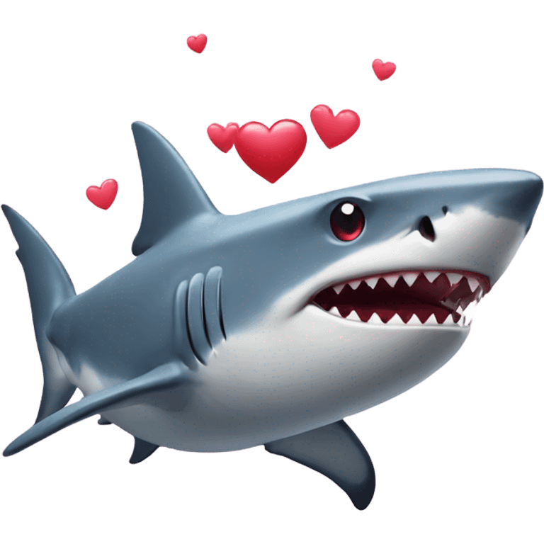 shark with hearts emoji