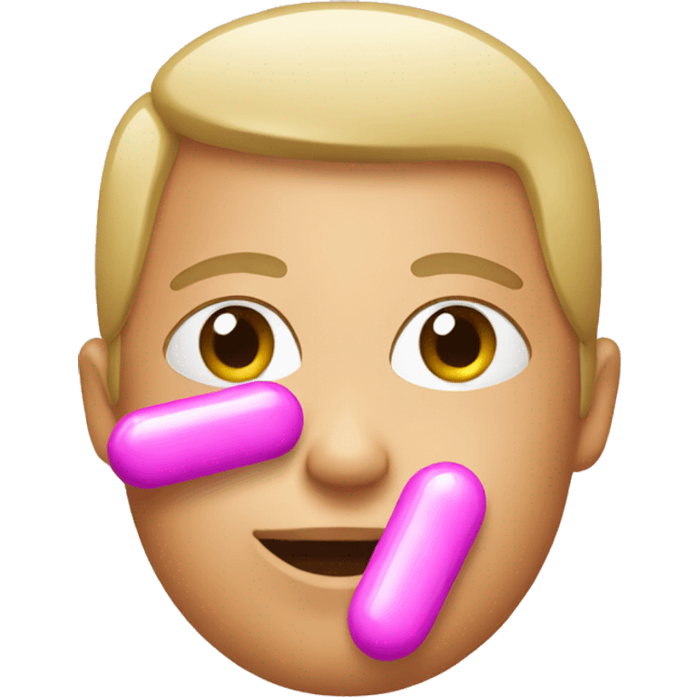 Pink pill emoji