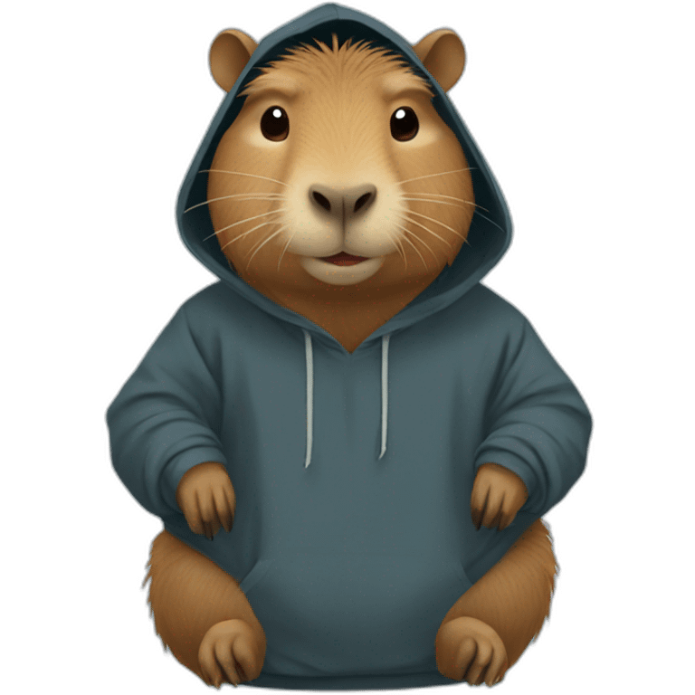 capybara with oversize hoodie emoji