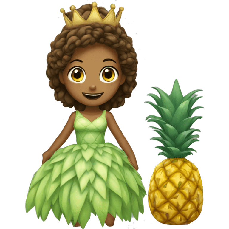 Pineapple Princess with ros emoji