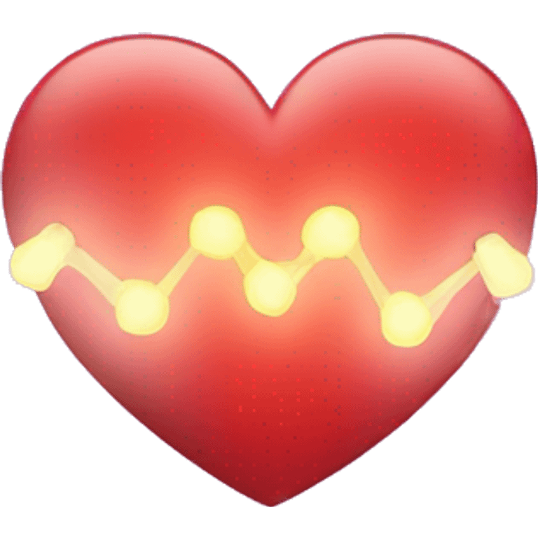 Heart emoji with lights and lighting around it emoji