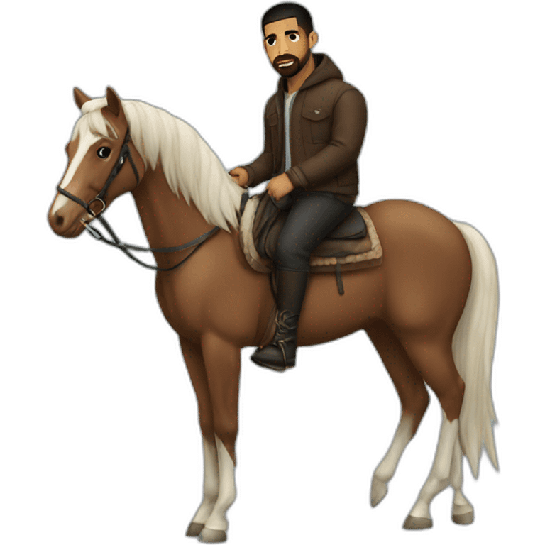 drake with horse emoji