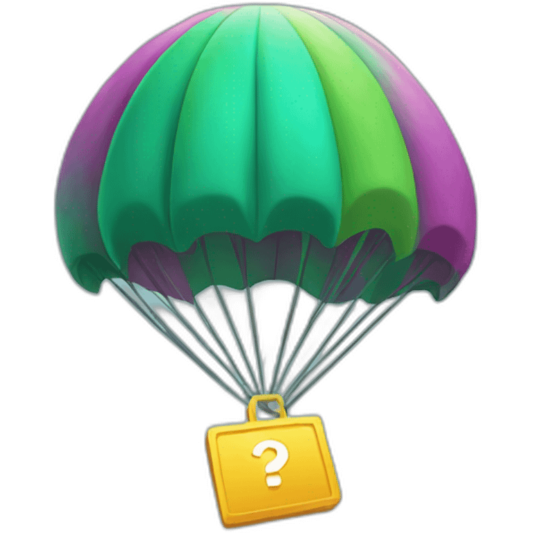 parachute and cryptotoken emoji