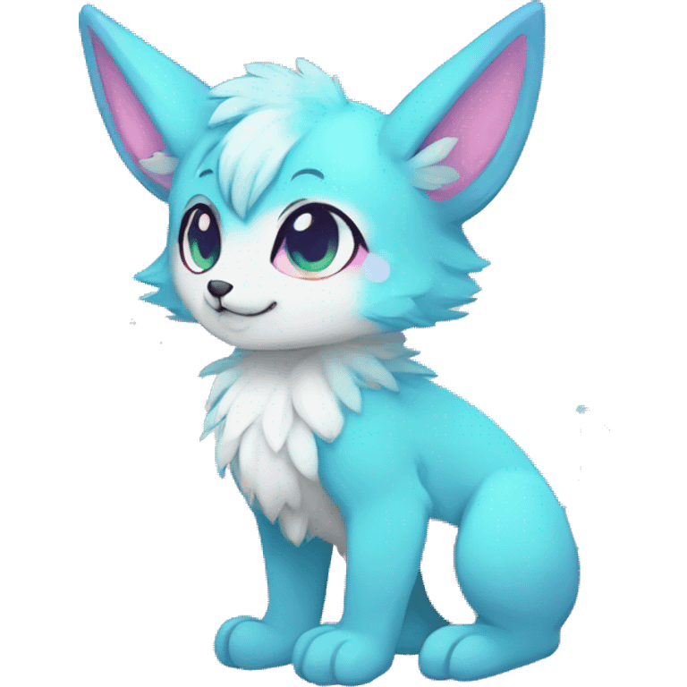 Kawaii colorful ethereal anthro fursona Fakemon emoji