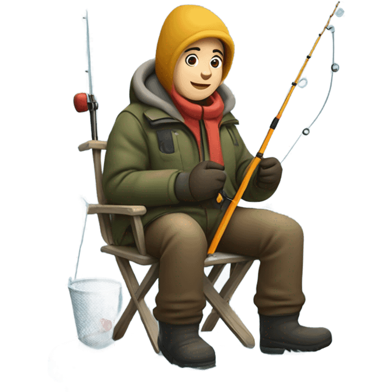 Ice fishing for perch emoji