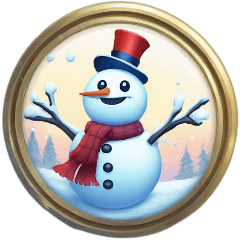 Snowman Badge Medal Epic Mystery Legendary NewYear PokemonTheme Pokeball Snowfall Snowballs emoji