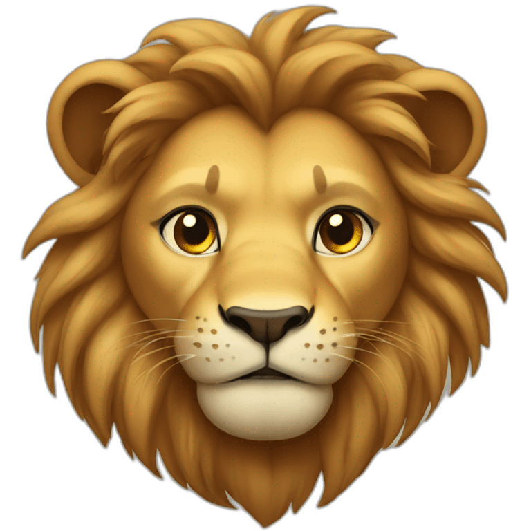 a young lion that looks brave emoji