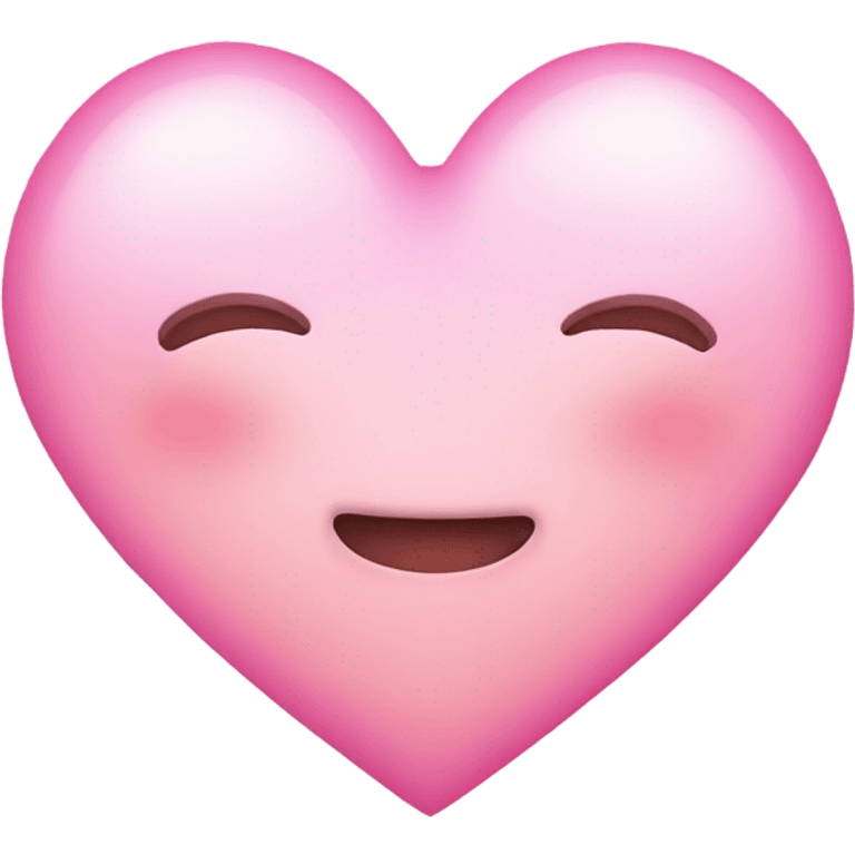 a heart that shimmers with a soft pink color and glows emoji