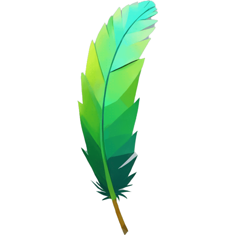 low poly feather emoji