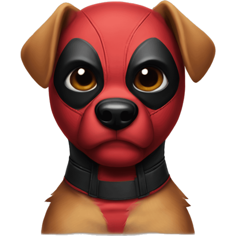  Deadpool dog face with a mask emoji