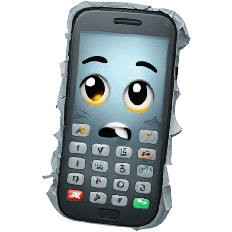 Broken phone emoji