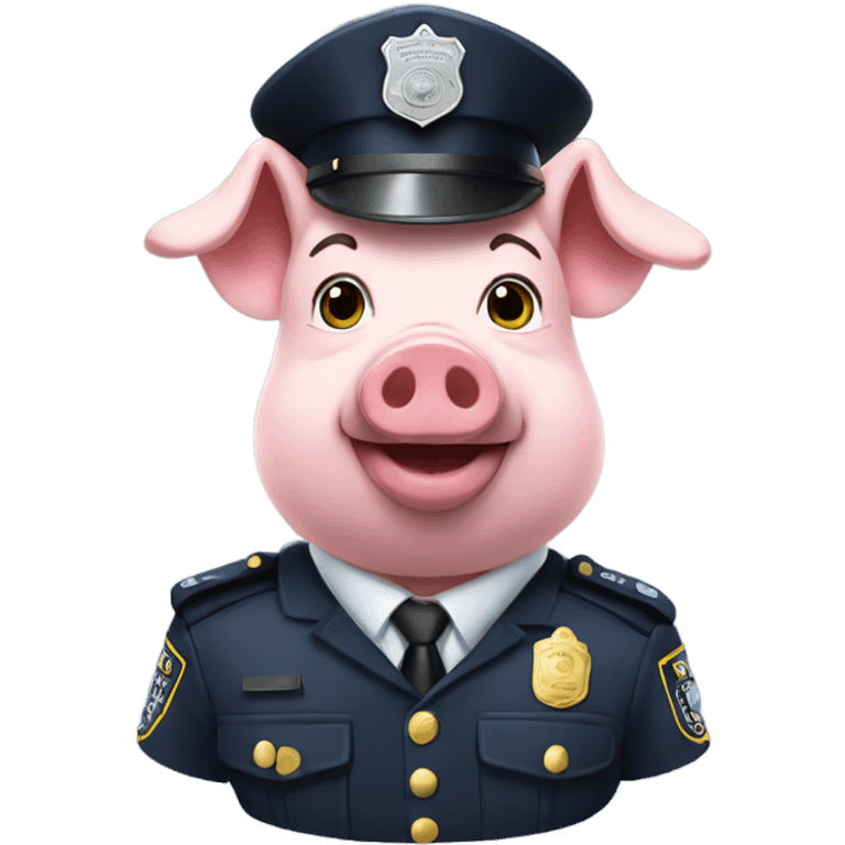 Pig in police uniform emoji