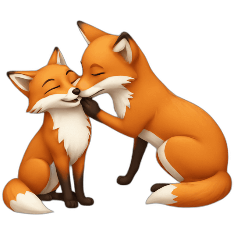 Fox giving a kiss emoji