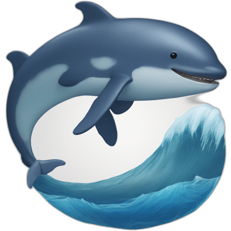 Ballena azul tatuada emoji