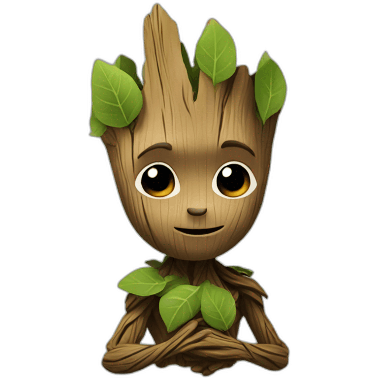 Groot with leaves emoji