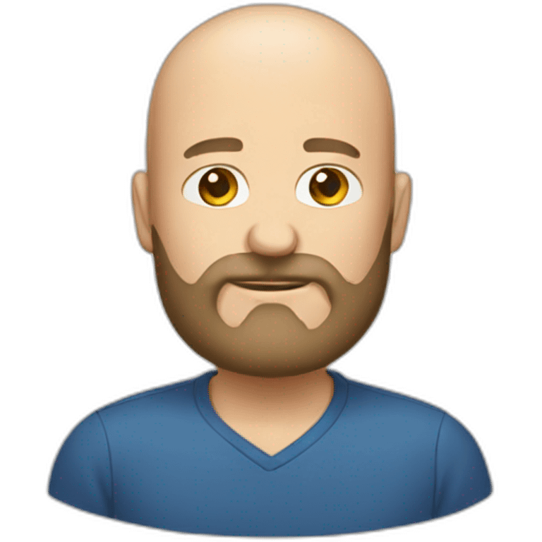 an emoji of a large balding white man with a beard emoji