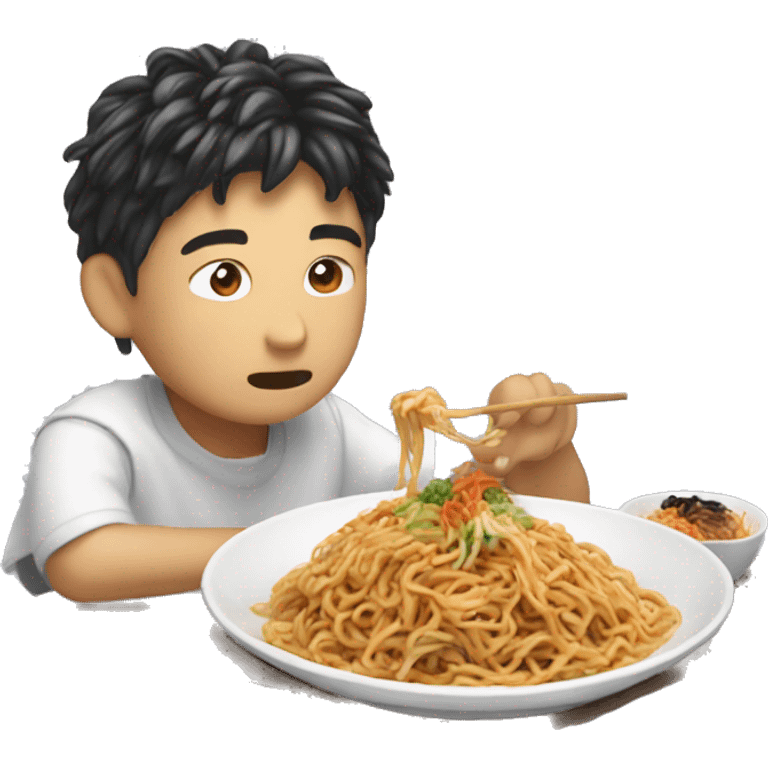 joon kook comendo yakisoba emoji