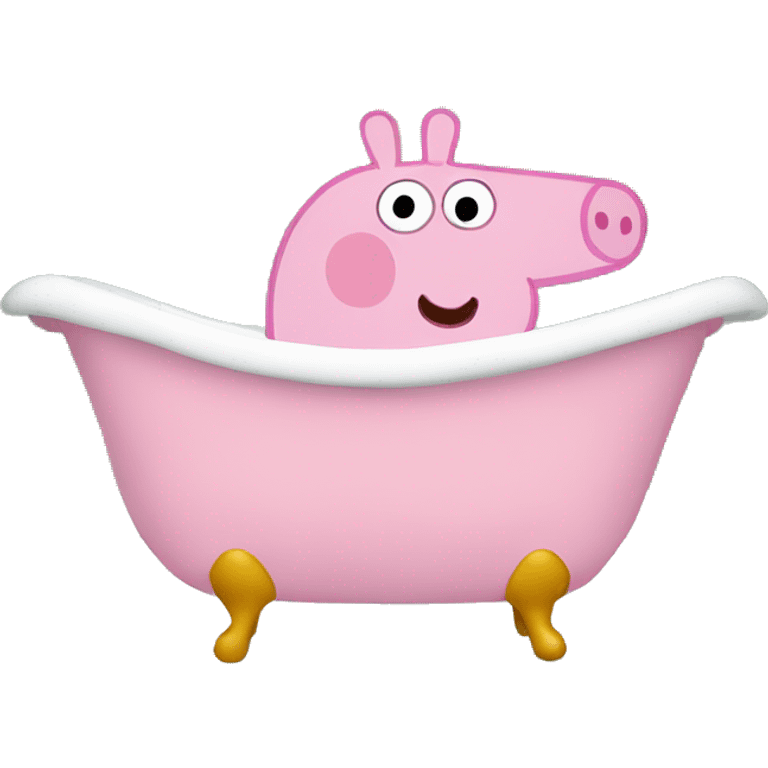 Peppa pig in bathtub  emoji