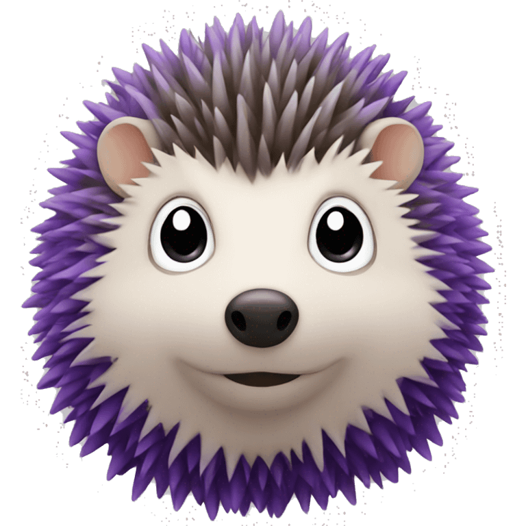 hedgehog purple emoji