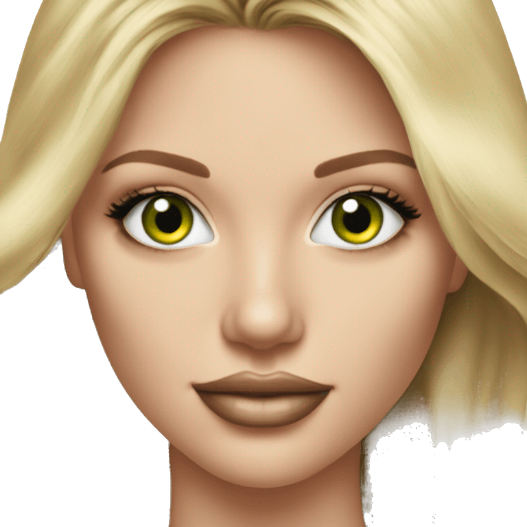 Realistic victoria secret model blonde green eyes  emoji