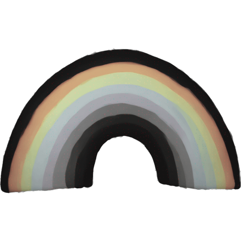 Black and white rainbow emoji